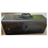 Vintage Fishing Tackle Box Collection with Reels, Lures, Cooler, and Accessories