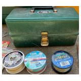 Vintage Fishing Tackle Box Collection with Reels, Lures, Cooler, and Accessories