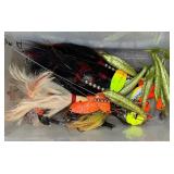Large Fishing and Boating Gear Lot with Rods, Lures, Paddles, and Accessories