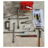 Assorted Hand Tools Lot with Tekton Impact Driver Set, Cross Wrenches, and More
