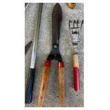 Collection of Vintage and Used Hand Garden Tools and Pruners