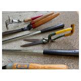 Collection of Vintage and Used Hand Garden Tools and Pruners