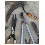 Collection of Vintage and Used Hand Garden Tools and Pruners