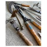Collection of Vintage and Used Hand Garden Tools and Pruners