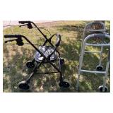 Pair of Mobility Aids: Guardian Walker and Nova Rollator Walker with Seat