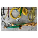 Assorted Tow Ropes, Ratchet Straps, and Bungee Cords Collection