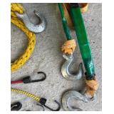 Assorted Tow Ropes, Ratchet Straps, and Bungee Cords Collection