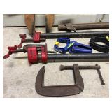 Collection of Assorted Clamps Woodworking and Metalworking
