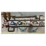 Collection of Assorted Clamps Woodworking and Metalworking