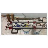 Collection of Assorted Clamps Woodworking and Metalworking