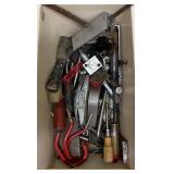 Collection of Hand Tools Including Hammers, Mallets, Files, Clamps, and Dial Caliper