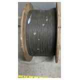 Large Spool of Metal Wire on Wooden Reel