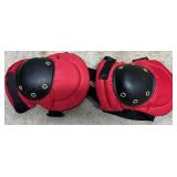 Pair of Red and Black Protective Knee Pads