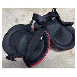 Pair of Red and Black Protective Knee Pads