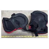 Pair of Red and Black Protective Knee Pads