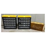 Set of 2 Drawer Organizer Cabinets with Plano Mini Magnum Case