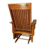 LL - Mission Style Wood and Leather Rocker