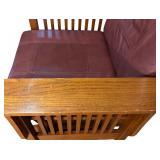 LL - Mission Style Wood and Leather Rocker