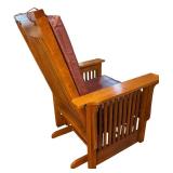 LL - Best Chairs Inc. Litta Leather Glider Chair and Ottoman Set