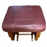 LL - Best Chairs Inc. Litta Leather Glider Chair and Ottoman Set