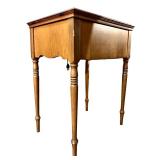 LL - Vintage Domestic Sewing Machine with Wood Table Cabinet