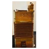 LL - Vintage Concertone German Accordion with Floral Detailing