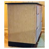 LL - Merillat White Washed Kitchen Cabinet with Black Top Slab