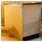 LL - Merillat White Washed Kitchen Cabinet with Black Top Slab