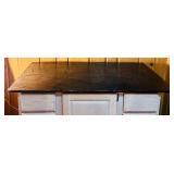 LL - Merillat White Washed Kitchen Cabinet with Black Top Slab