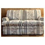 LL - Vintage Marshfield Floral Striped Loveseat, 58 Inch