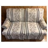 LL - Vintage Marshfield Floral Striped Loveseat, 58 Inch