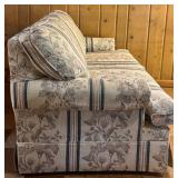 LL - Vintage Marshfield Floral Striped Loveseat, 58 Inch