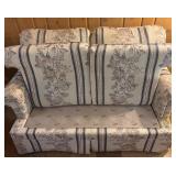 LL - Vintage Marshfield Floral Striped Loveseat, 58 Inch