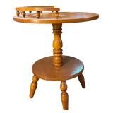 LL - Vintage 1960s Bassett Colonial Two Tier Round End Table