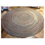 LL - 84-Inch Vintage Round Braided Area Rug in Multi-Color