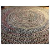 LL - 84-Inch Vintage Round Braided Area Rug in Multi-Color