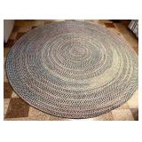 LL - 84-Inch Vintage Round Braided Area Rug in Multi-Color