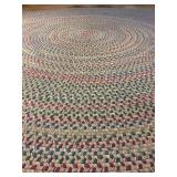 LL - 84-Inch Vintage Round Braided Area Rug in Multi-Color