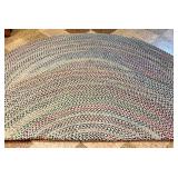 LL - 84-Inch Vintage Round Braided Area Rug in Multi-Color