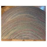 LL - 84-Inch Vintage Round Braided Area Rug in Multi-Color