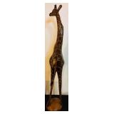 LL - 24.5 Inch Hand-Carved Wooden Giraffe Sculpture