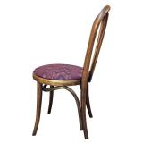 LL - Vintage Metal Folding Table with 4 Wooden Patterned Chairs Set