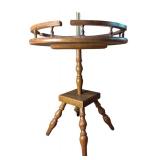 LL - Vintage Wooden Floor Lamp with Integrated Tray Table
