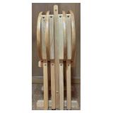 LL - Set of 4 Oval Wooden TV Trays with Stand