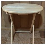 LL - Set of 4 Oval Wooden TV Trays with Stand