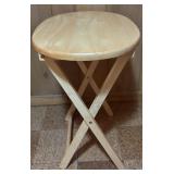 LL - Set of 4 Oval Wooden TV Trays with Stand