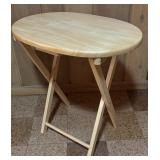 LL - Set of 4 Oval Wooden TV Trays with Stand