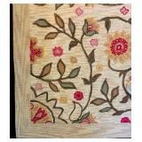 LL - 6x9 Hand Tufted Wool and Cotton Beige Floral Area Rug