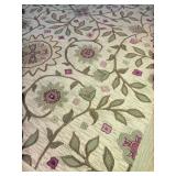 LL - 6x9 Hand Tufted Wool and Cotton Beige Floral Area Rug