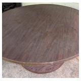 LL - Vintage Barrel Wood Round Table 48 Inch Diameter